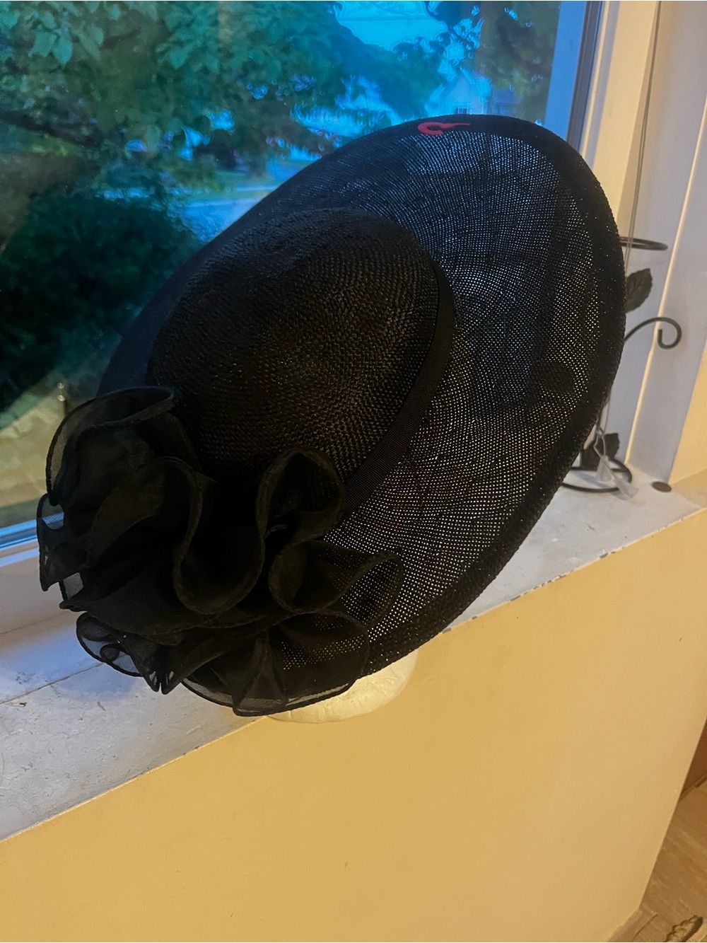 J. Crew Black Decorative Fascinator Hat